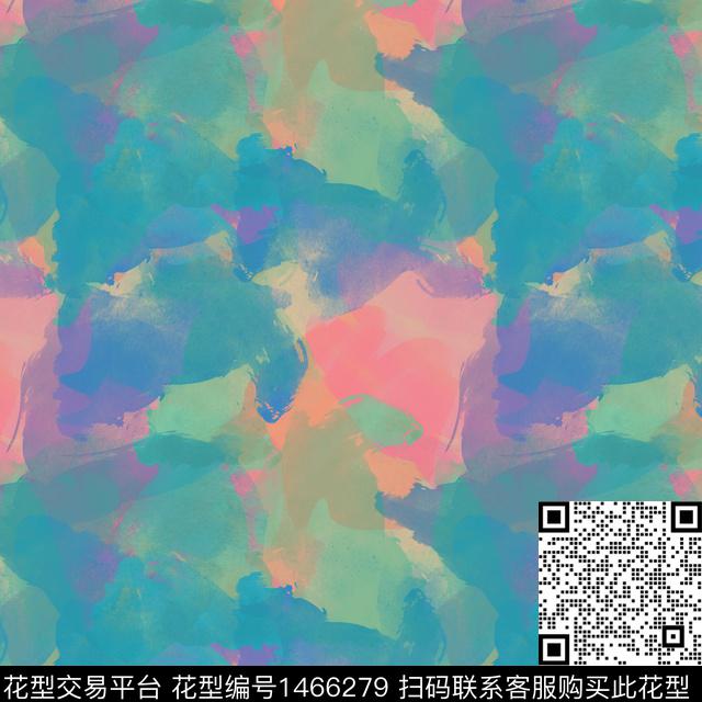 霓虹数码年轻女性抽象数码印花华亿平台下载（图片编号: 1466279） - 瓦栏（Walan）