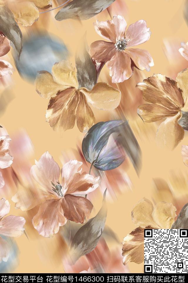 绿植树叶大牌风香云纱数码印花华亿平台下载（图片编号: 1466300） - 瓦栏（Walan）