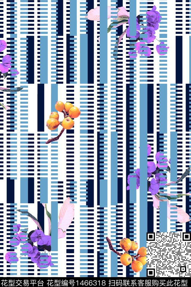 水果几何大牌风传统印花华亿平台下载（图片编号: 1466318） - 瓦栏（Walan）