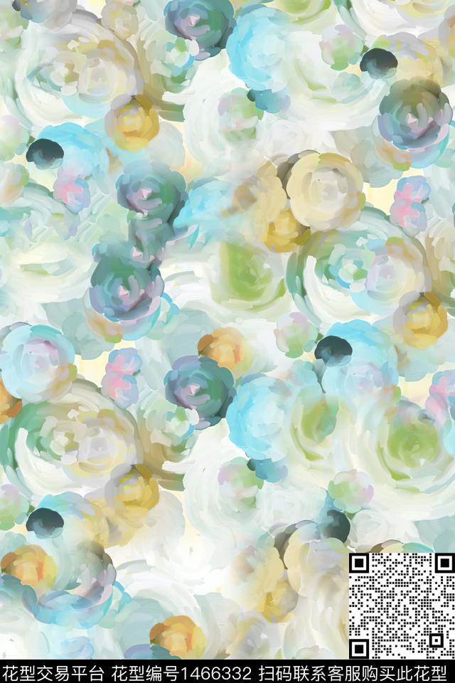 肌理抽象真丝数码印花华亿平台下载（图片编号: 1466332） - 瓦栏（Walan）