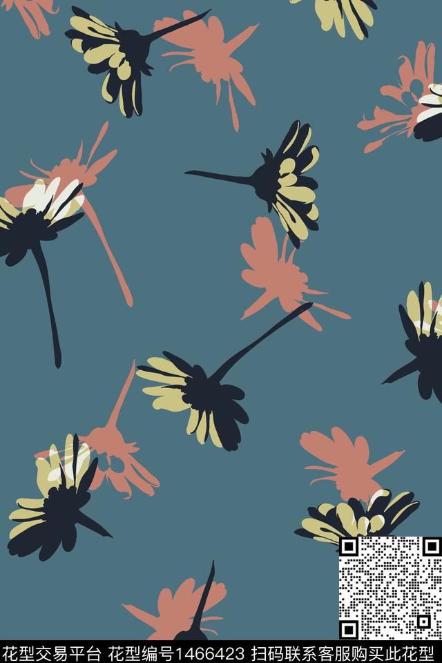 花卉小碎花配饰传统印花华亿平台下载（图片编号: 1466423） - 瓦栏（Walan）