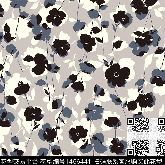 花卉满版散花小碎花数码印花华亿平台下载（图片编号: 1466441） - 瓦栏（Walan）