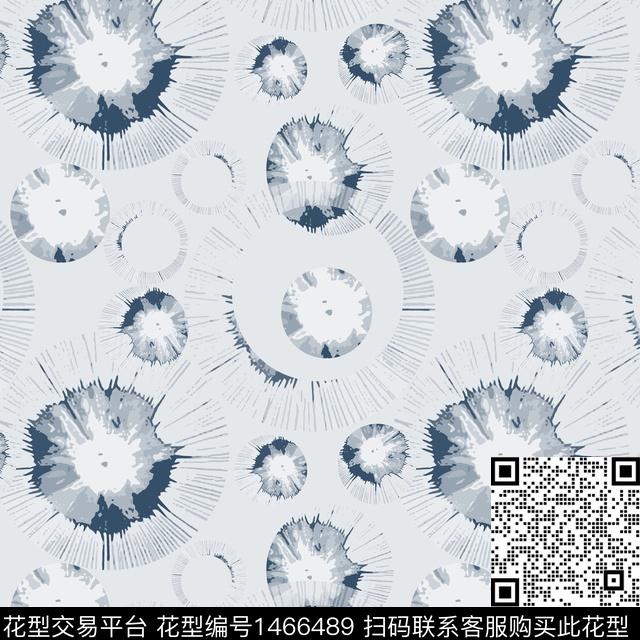 渐变水墨风圆形传统印花华亿平台下载（图片编号: 1466489） - 瓦栏（Walan）