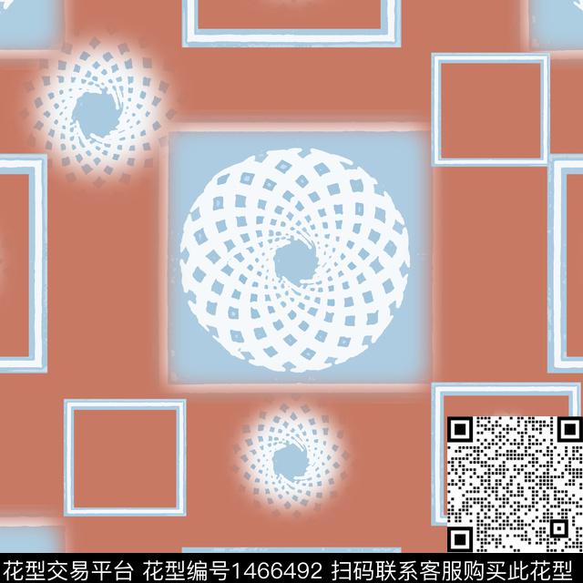 线条格子圆圈与波点传统印花华亿平台下载（图片编号: 1466492） - 瓦栏（Walan）