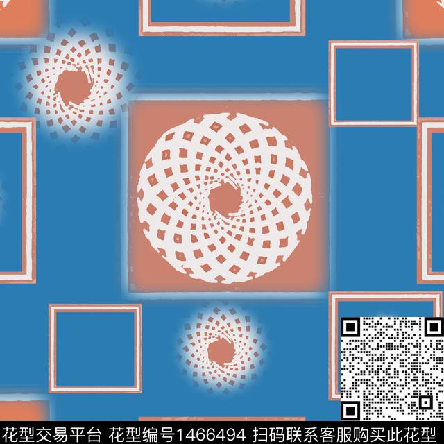 线条格子大牌风传统印花华亿平台下载（图片编号: 1466494） - 瓦栏（Walan）