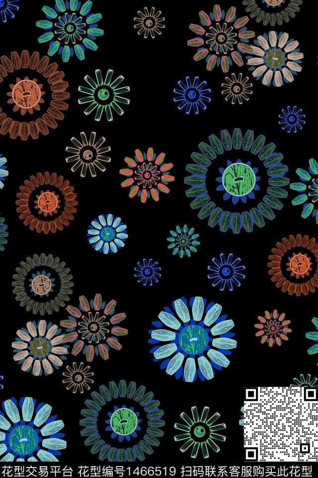 传统纹样大牌风中东数码印花华亿平台下载（图片编号: 1466519） - 瓦栏（Walan）