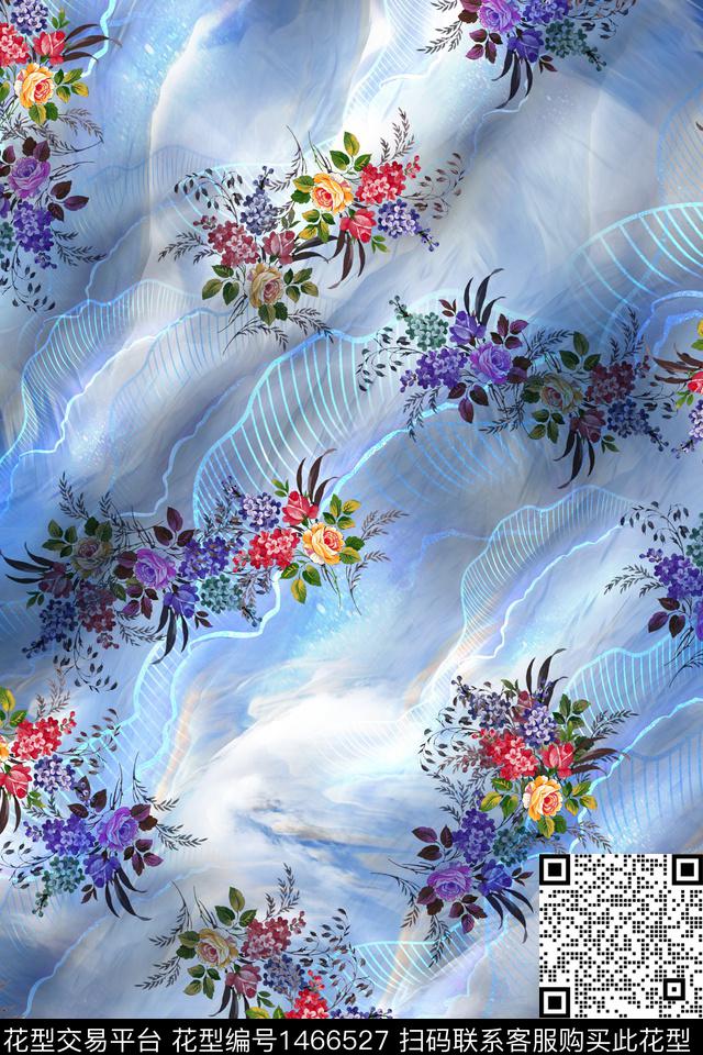 绿植树叶大牌风香云纱数码印花华亿平台下载（图片编号: 1466527） - 瓦栏（Walan）