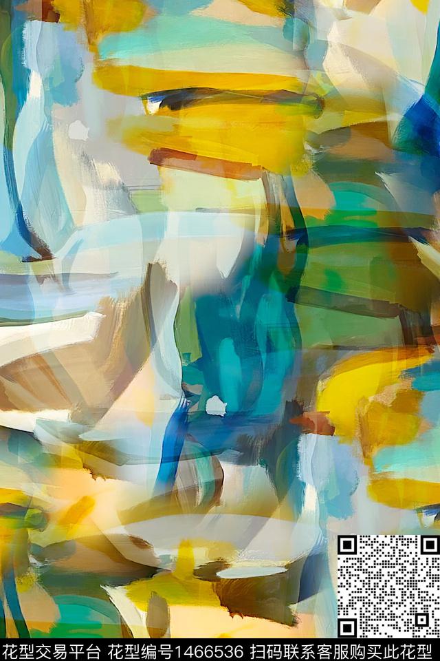 肌理扎染华亿平台大牌风数码印花华亿平台下载（图片编号: 1466536） - 瓦栏（Walan）