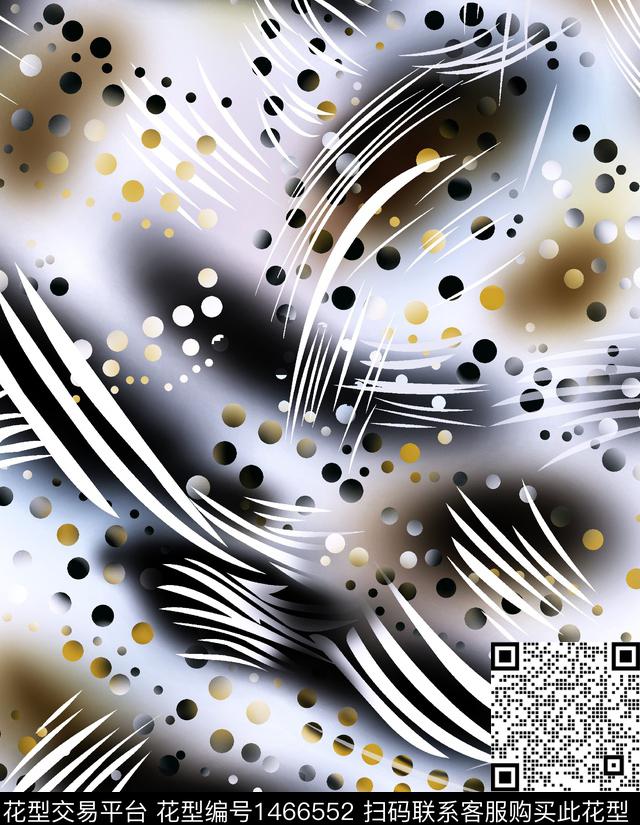 线条波点审数码印花华亿平台下载（图片编号: 1466552） - 瓦栏（Walan）