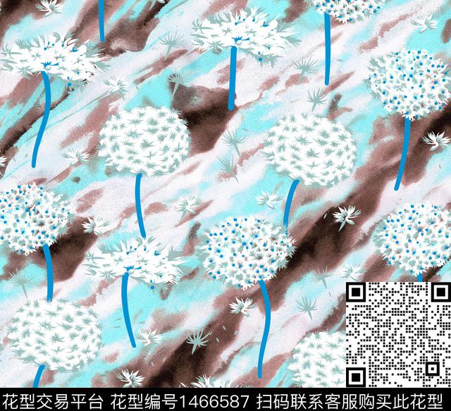 趋势华亿平台花卉大牌风数码印花华亿平台下载（图片编号: 1466587） - 瓦栏（Walan）