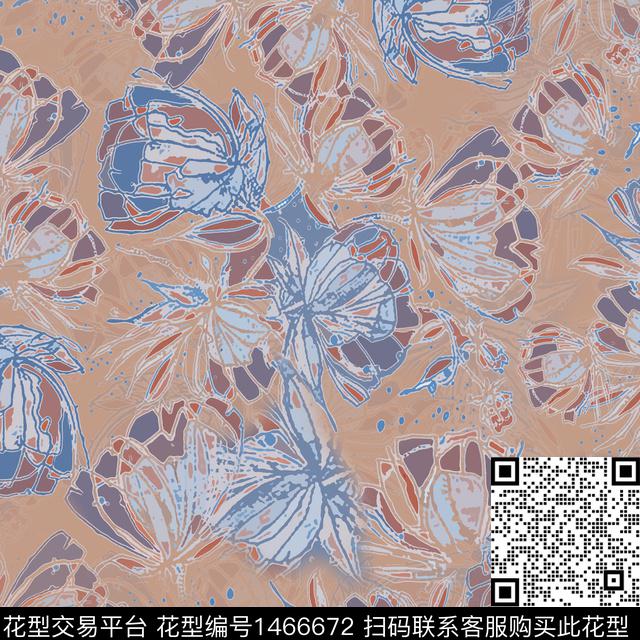 花卉大牌风小碎花传统印花华亿平台下载（图片编号: 1466672） - 瓦栏（Walan）