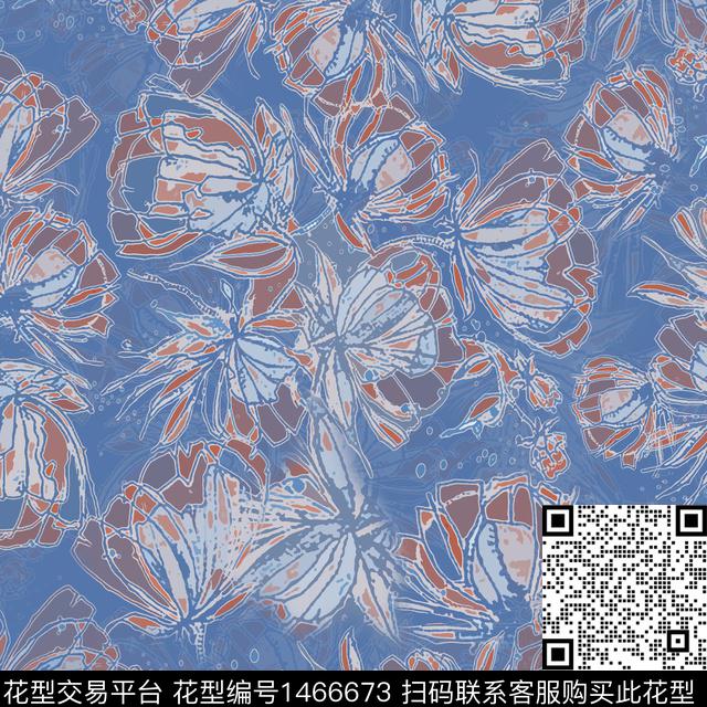 花卉大牌风小碎花传统印花华亿平台下载（图片编号: 1466673） - 瓦栏（Walan）