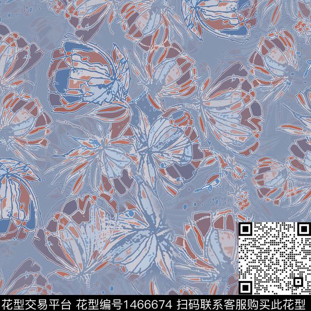 花卉大牌风小碎花传统印花华亿平台下载（图片编号: 1466674） - 瓦栏（Walan）