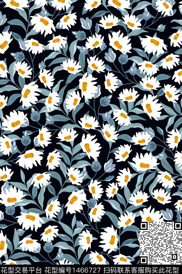 女装花卉大牌风数码印花华亿平台下载（图片编号: 1466727） - 瓦栏（Walan）