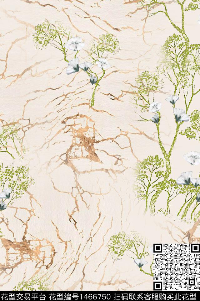 肌理趋势华亿平台树枝数码印花华亿平台下载（图片编号: 1466750） - 瓦栏（Walan）