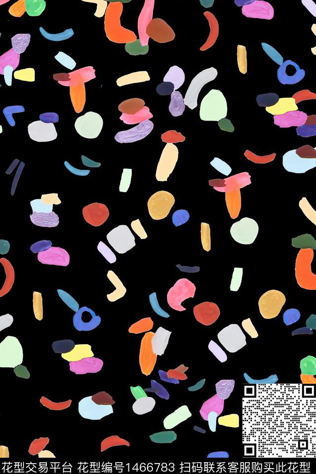 几何小清新真丝数码印花华亿平台下载（图片编号: 1466783） - 瓦栏（Walan）