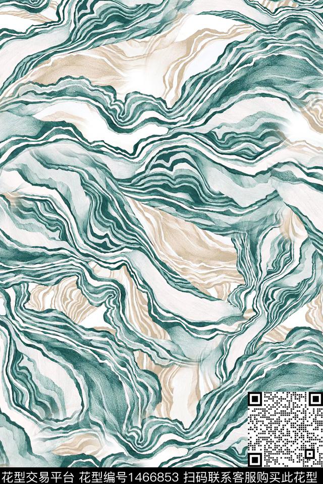 水彩肌理大牌风数码印花华亿平台下载（图片编号: 1466853） - 瓦栏（Walan）