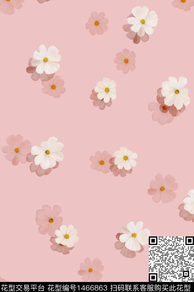 清爽底花卉花卉大牌风数码印花华亿平台下载（图片编号: 1466863） - 瓦栏（Walan）