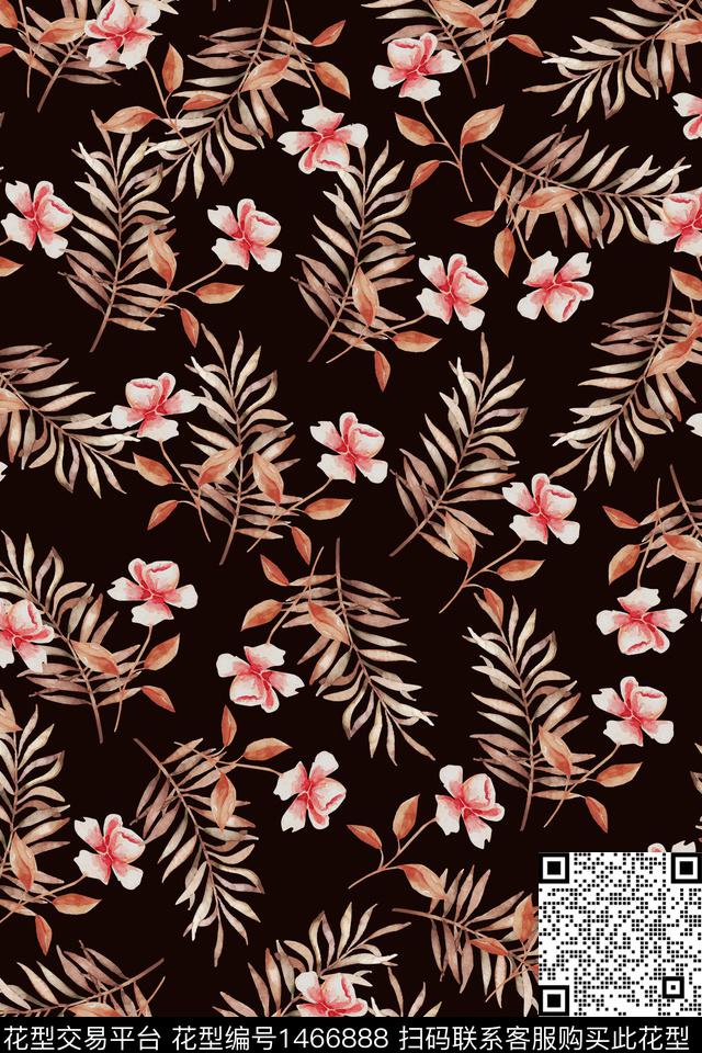 水彩大牌风小碎花数码印花华亿平台下载（图片编号: 1466888） - 瓦栏（Walan）