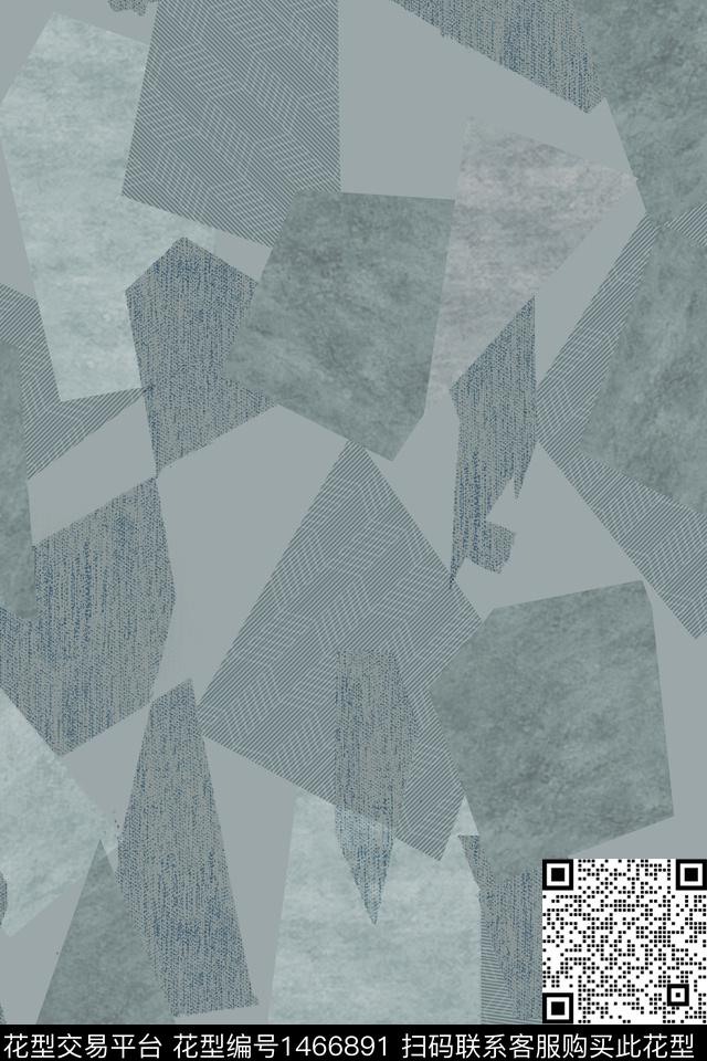几何男装纹理数码印花华亿平台下载（图片编号: 1466891） - 瓦栏（Walan）