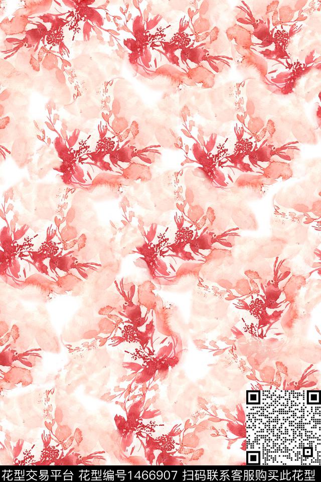 肌理女装花卉数码印花华亿平台下载（图片编号: 1466907） - 瓦栏（Walan）