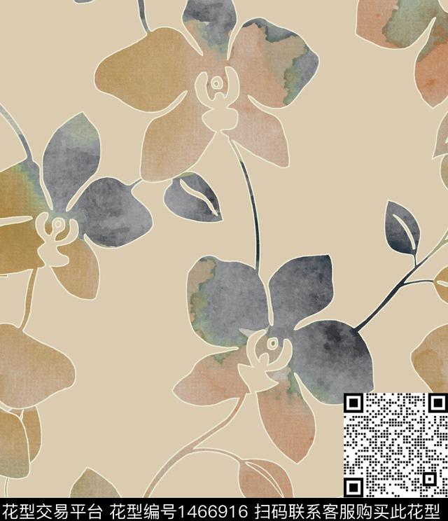 奢华女装花卉传统印花华亿平台下载（图片编号: 1466916） - 瓦栏（Walan）