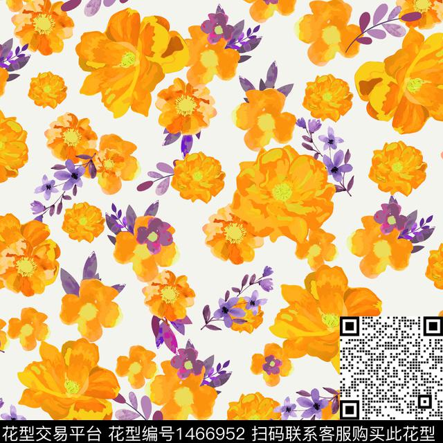 女装花卉大牌风数码印花华亿平台下载（图片编号: 1466952） - 瓦栏（Walan）