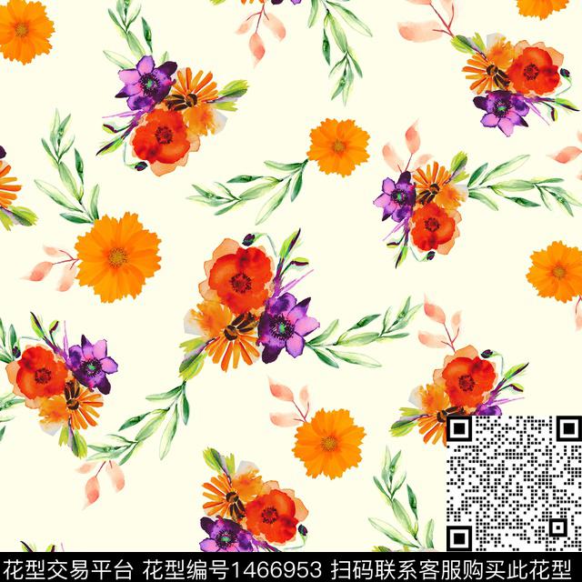 女装花卉大牌风数码印花华亿平台下载（图片编号: 1466953） - 瓦栏（Walan）