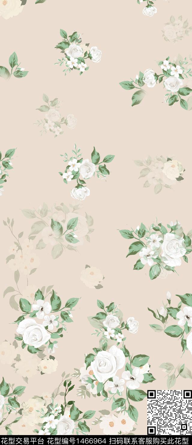 女装定位花女装花卉数码印花华亿平台下载（图片编号: 1466964） - 瓦栏（Walan）