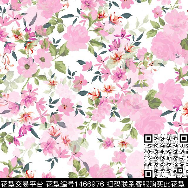 女装花卉大牌风数码印花华亿平台下载（图片编号: 1466976） - 瓦栏（Walan）