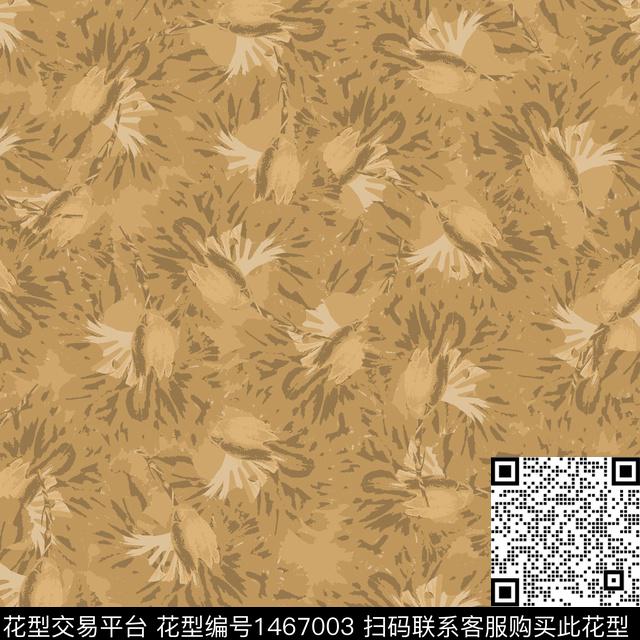 花卉抽象大花数码印花华亿平台下载（图片编号: 1467003） - 瓦栏（Walan）