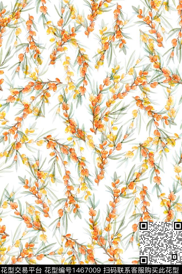 清爽底花卉花卉大牌风数码印花华亿平台下载（图片编号: 1467009） - 瓦栏（Walan）