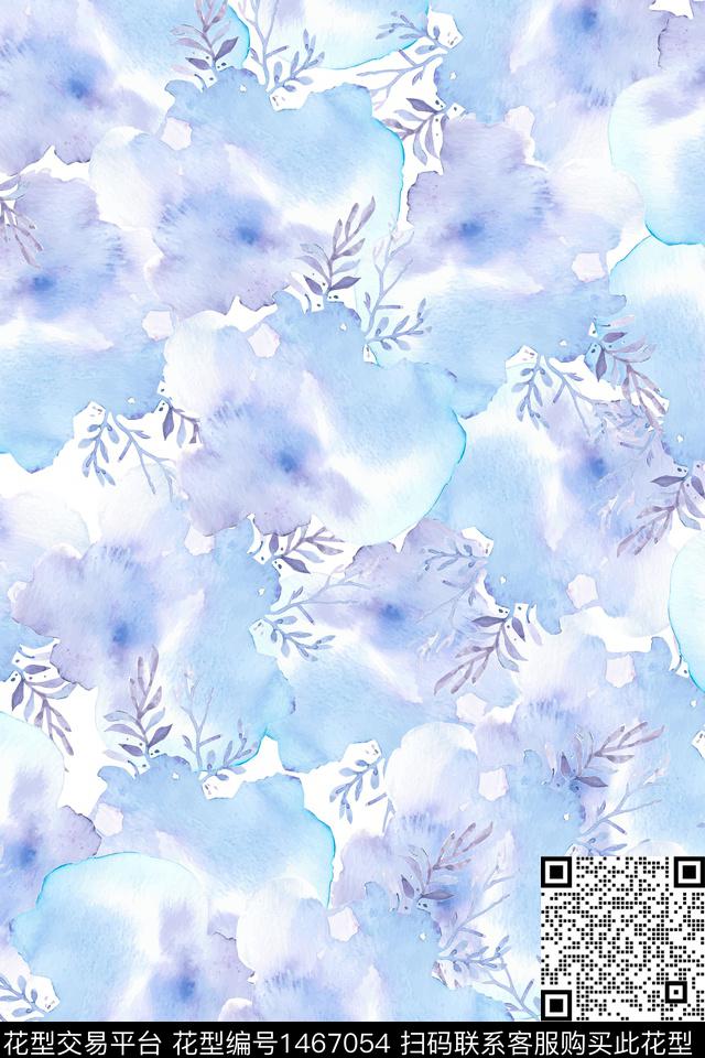 扎染华亿平台女装抽象数码印花华亿平台下载（图片编号: 1467054） - 瓦栏（Walan）