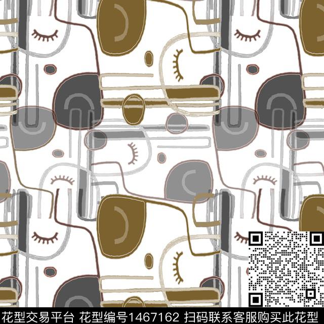 线条几何卡通传统印花华亿平台下载（图片编号: 1467162） - 瓦栏（Walan）