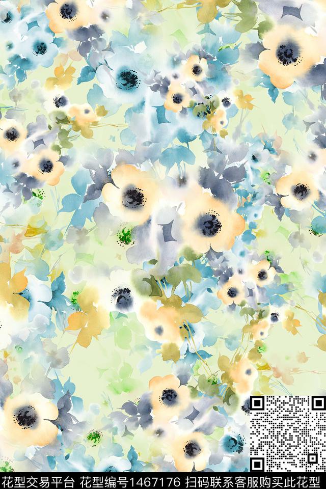 绿植树叶大牌风年轻女性数码印花华亿平台下载（图片编号: 1467176） - 瓦栏（Walan）