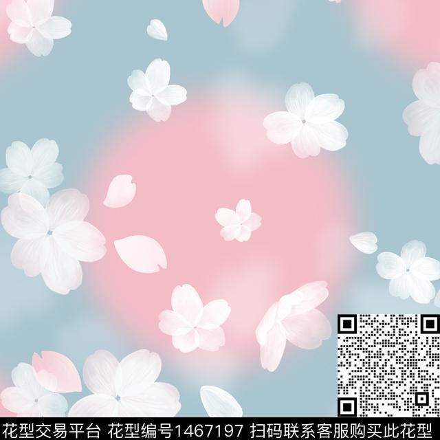 大牌风淑女樱花数码印花华亿平台下载（图片编号: 1467197） - 瓦栏（Walan）