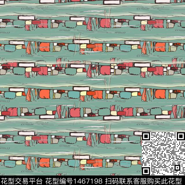 线条几何条纹传统印花华亿平台下载（图片编号: 1467198） - 瓦栏（Walan）