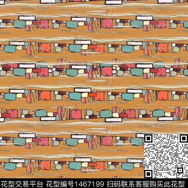 线条几何条纹传统印花华亿平台下载（图片编号: 1467199） - 瓦栏（Walan）