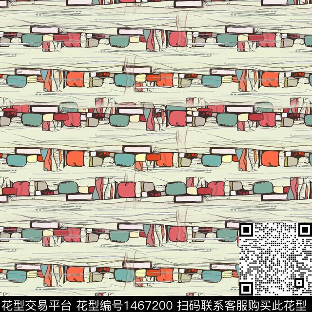 线条几何条纹传统印花华亿平台下载（图片编号: 1467200） - 瓦栏（Walan）