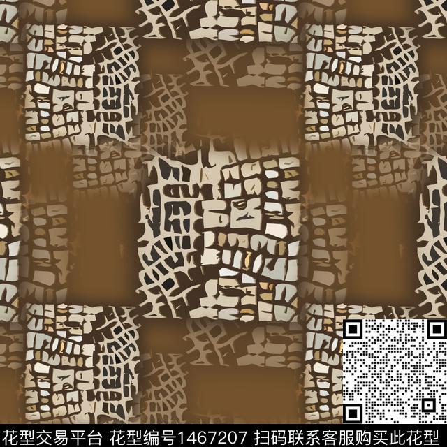 线条几何格子数码印花华亿平台下载（图片编号: 1467207） - 瓦栏（Walan）