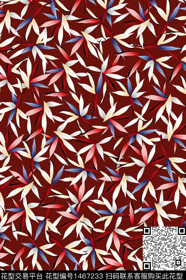 真丝花卉小碎花数码印花华亿平台下载（图片编号: 1467233） - 瓦栏（Walan）