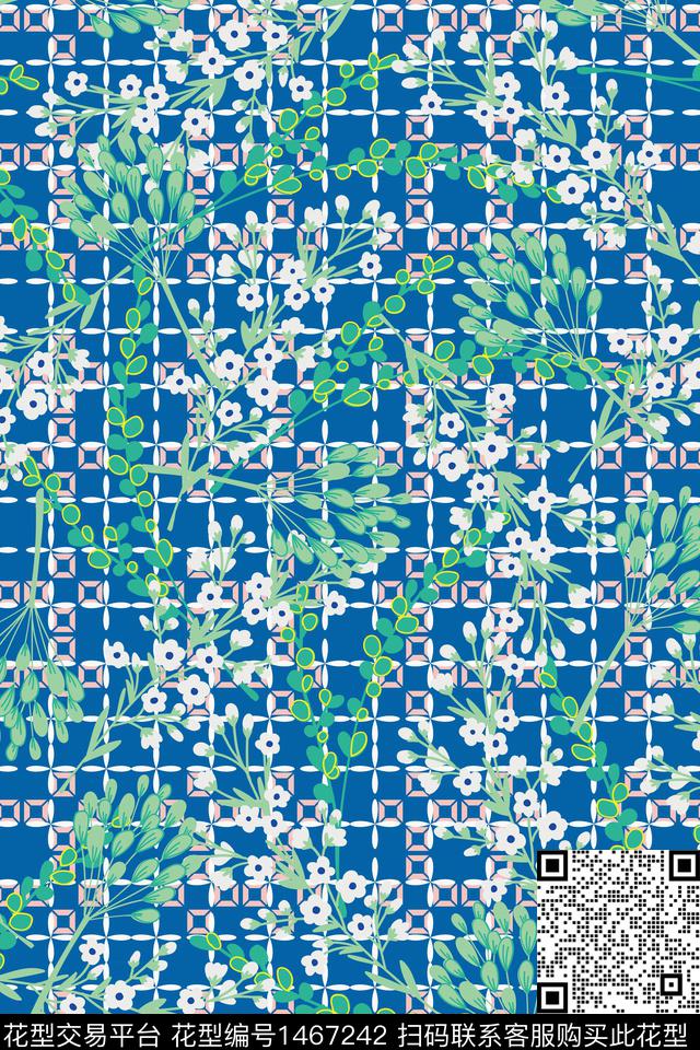 女装大牌风小碎花数码印花华亿平台下载（图片编号: 1467242） - 瓦栏（Walan）