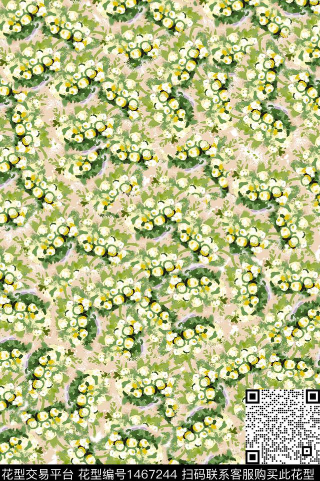 女装大牌风小碎花数码印花华亿平台下载（图片编号: 1467244） - 瓦栏（Walan）