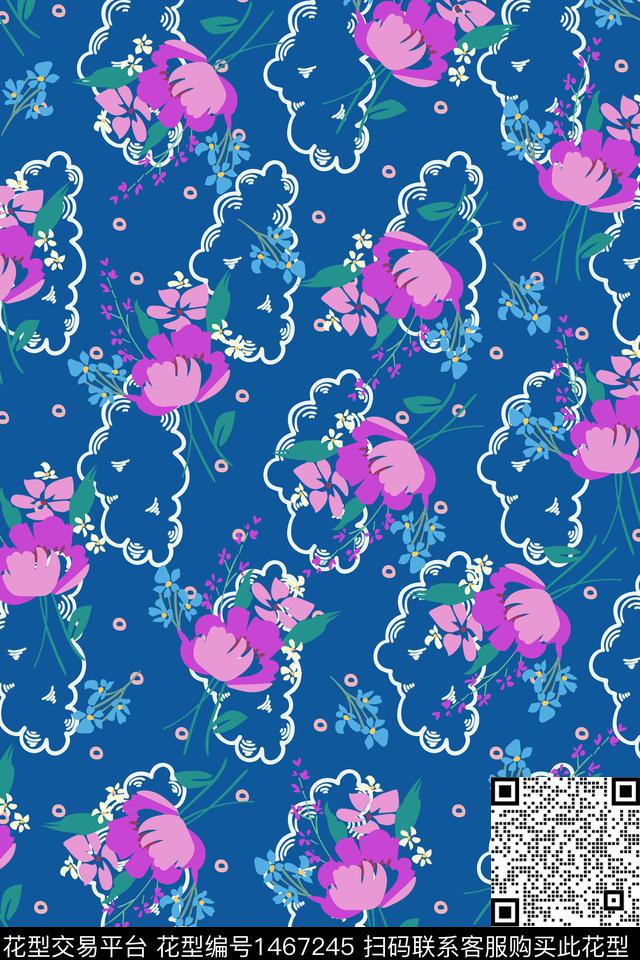 女装大牌风小碎花数码印花华亿平台下载（图片编号: 1467245） - 瓦栏（Walan）