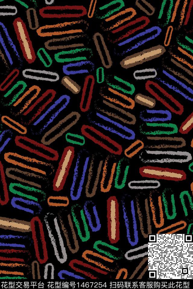 几何大牌风抽象数码印花华亿平台下载（图片编号: 1467254） - 瓦栏（Walan）