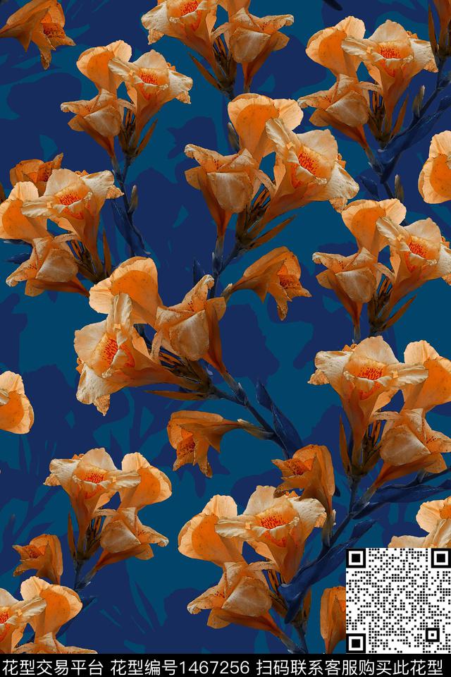 民族风花卉大牌风数码印花华亿平台下载（图片编号: 1467256） - 瓦栏（Walan）