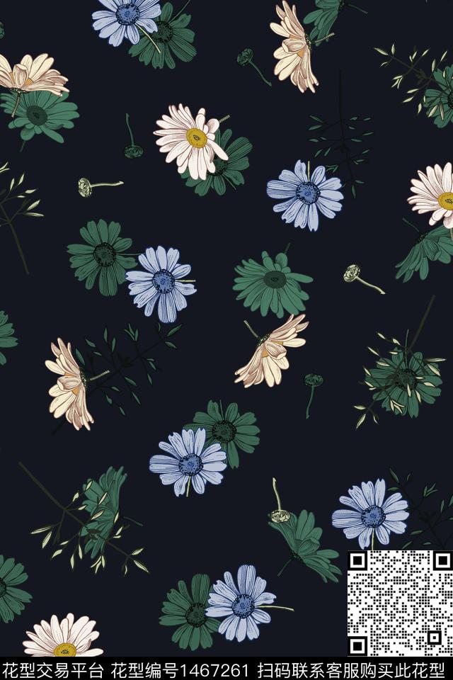花卉小碎花配饰数码印花华亿平台下载（图片编号: 1467261） - 瓦栏（Walan）