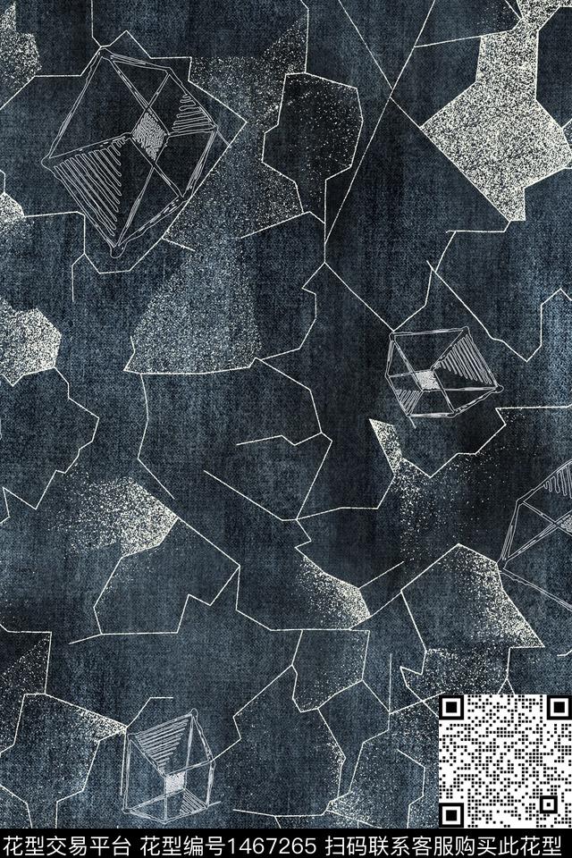 几何男装纹理数码印花华亿平台下载（图片编号: 1467265） - 瓦栏（Walan）
