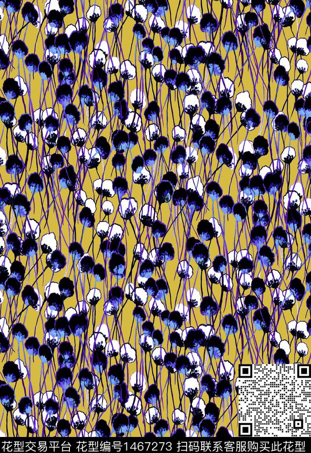 大牌风真丝小碎花数码印花华亿平台下载（图片编号: 1467273） - 瓦栏（Walan）
