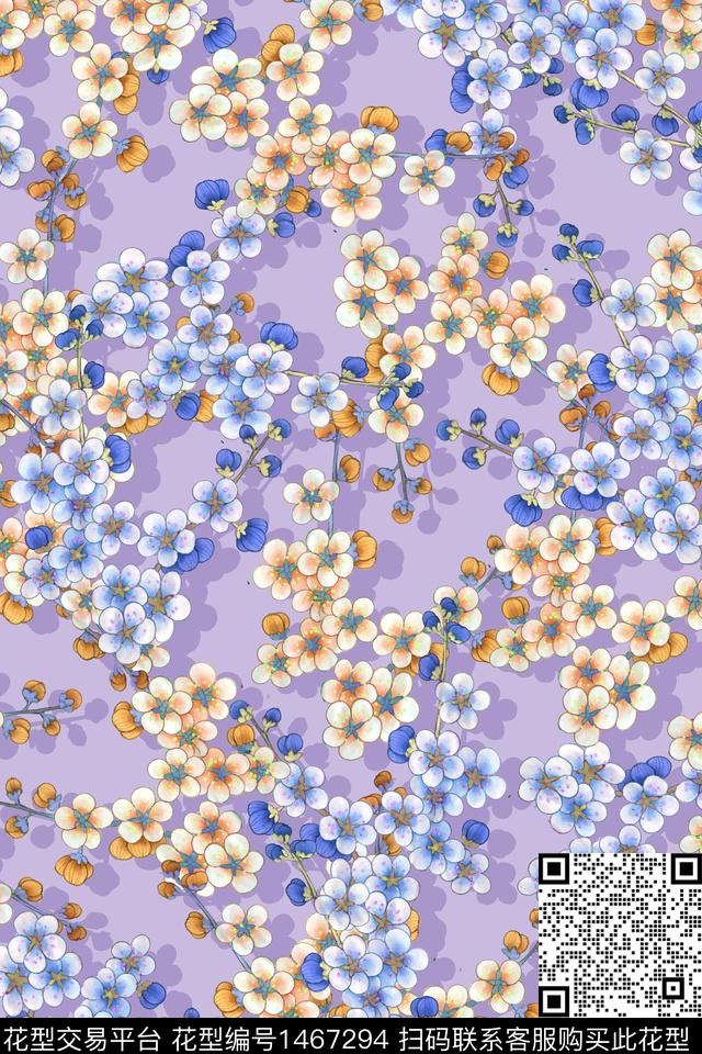 民族风花卉潮牌数码印花华亿平台下载（图片编号: 1467294） - 瓦栏（Walan）